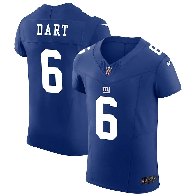 Jaxson Dart Men's Nike Royal New York Giants Vapor F.U.S.E. Elite Custom Jersey