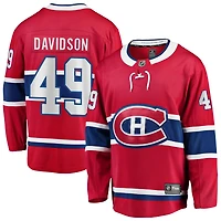 Jared Davidson Men's Fanatics Red Montreal Canadiens Home Breakaway Custom Jersey