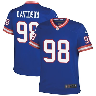 D.J. Davidson Youth Nike Royal New York Giants Classic Custom Game Jersey