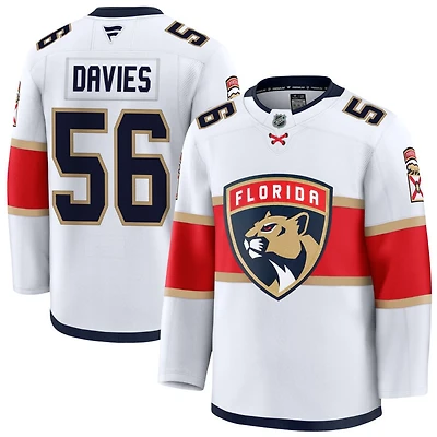 Josh Davies Men's Fanatics White Florida Panthers Away Premium Custom Jersey