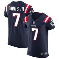 Carlton Davis III Men's Nike Navy New England Patriots Vapor Elite Custom Jersey