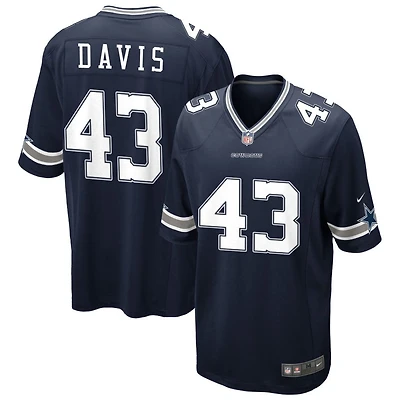 Malik Davis Men's Nike Navy Dallas Cowboys Custom Game Jersey