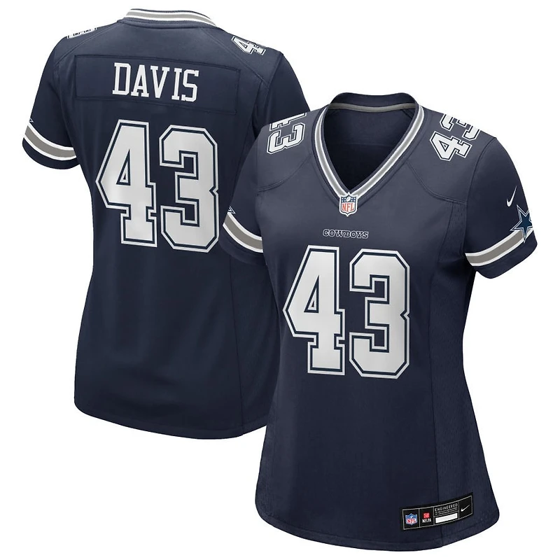 Malik Davis Women's Nike Navy Dallas Cowboys Custom Game Jersey