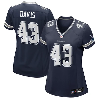 Malik Davis Women's Nike Navy Dallas Cowboys Custom Game Jersey
