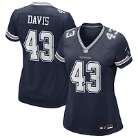 Malik Davis Women's Nike Navy Dallas Cowboys Custom Game Jersey