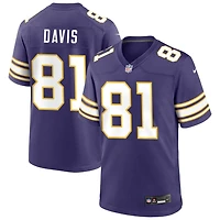 Joaquin Davis Men's Nike Purple Minnesota Vikings Classic Custom Game Jersey