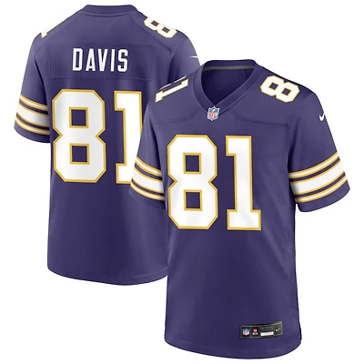 Joaquin Davis Men's Nike Purple Minnesota Vikings Classic Custom Game Jersey