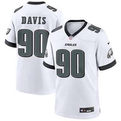 Jordan Davis Men's Nike White Philadelphia Eagles Custom Game Jersey