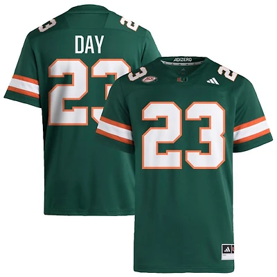 Dylan Day Men's adidas  Green Miami Hurricanes NIL Pick-A-Player Alternate Premier Football Jersey