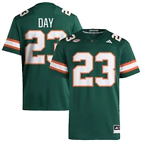 Dylan Day Men's adidas  Green Miami Hurricanes NIL Pick-A-Player Alternate Premier Football Jersey