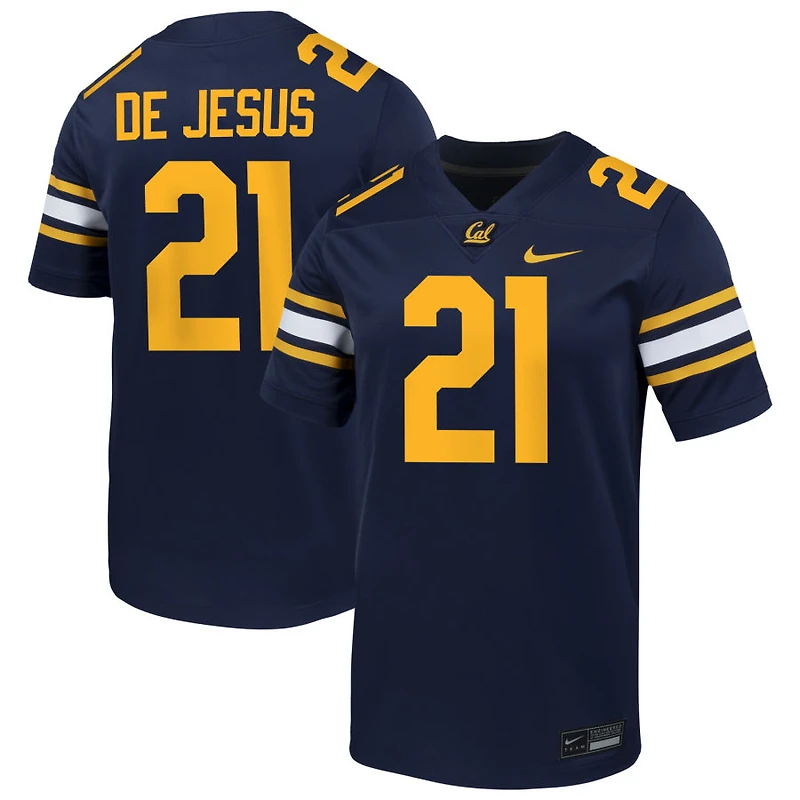 Jacob De Jesus Men's Nike Navy Cal Bears NIL Pick-A-Player Football Game Jersey