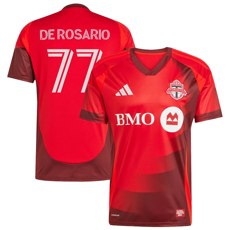 Adisa De Rosario Men's adidas  Red Toronto FC 2025 Club Kit Replica Custom Jersey