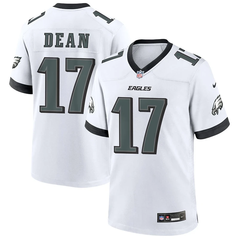 Nakobe Dean Men's Nike White Philadelphia Eagles Custom Game Jersey