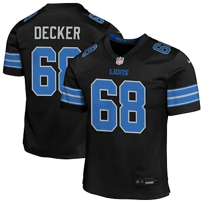 Taylor Decker Youth Nike  Black Detroit Lions Alternate Custom Game Jersey