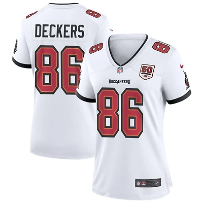 Evan Deckers Women's Nike White Tampa Bay Buccaneers 50th Season Custom Game Jersey