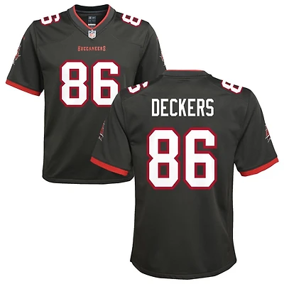 Evan Deckers Youth Nike Pewter Tampa Bay Buccaneers Alternate Custom Game Jersey