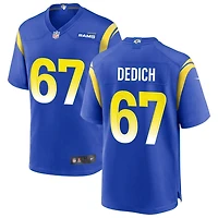 Justin Dedich Men's Nike Royal Los Angeles Rams Custom Game Jersey