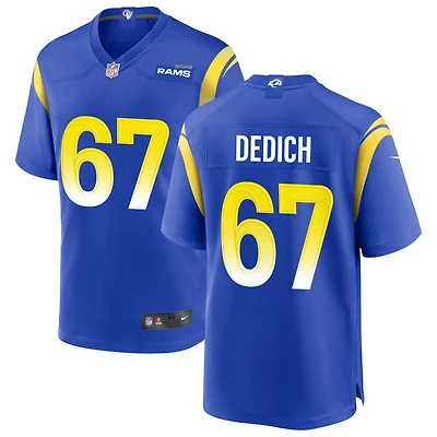 Justin Dedich Men's Nike Royal Los Angeles Rams Custom Game Jersey