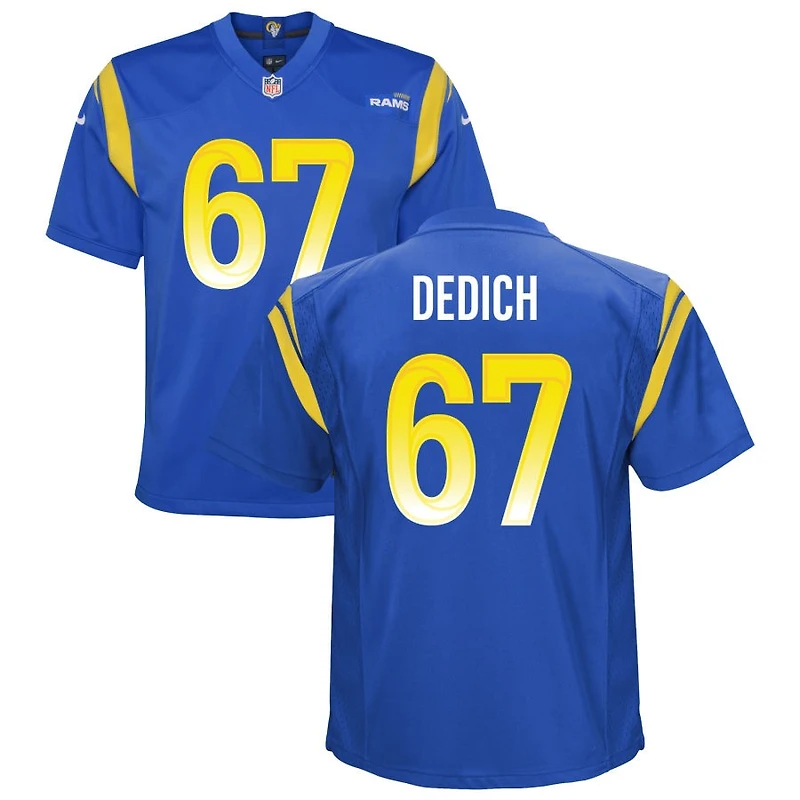 Justin Dedich Youth Nike Royal Los Angeles Rams Custom Game Jersey