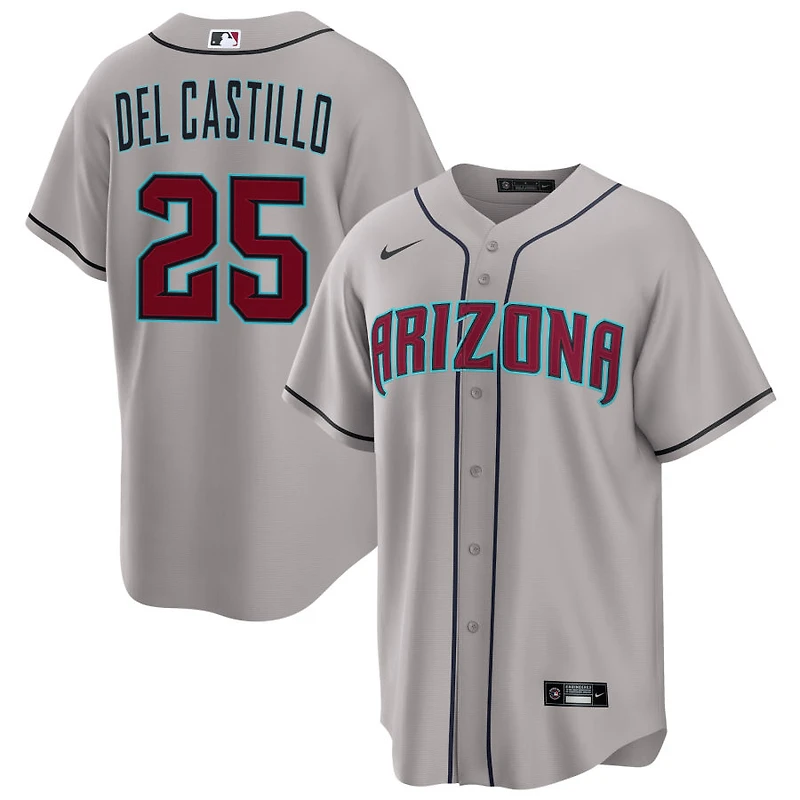 Adrian Del Castillo Men's Nike Gray Arizona Diamondbacks Road Custom Replica Jersey