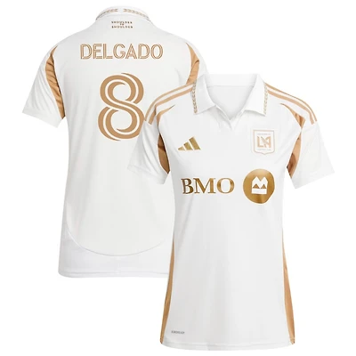 Marky Delgado Women's adidas  White LAFC 2025 Secondary Replica Custom Jersey