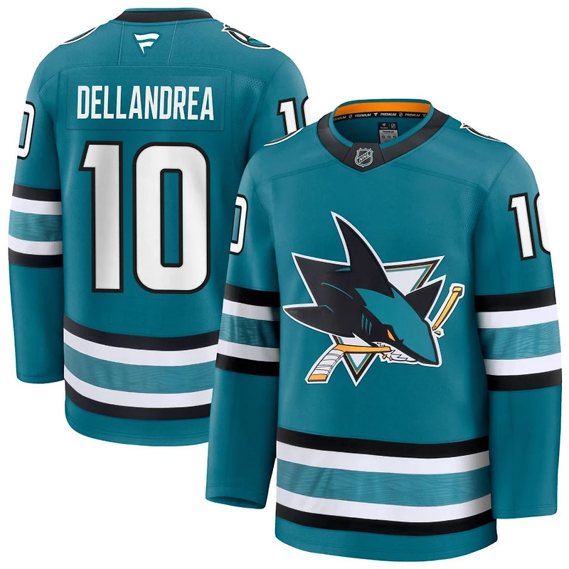 Ty Dellandrea Men's Fanatics Teal San Jose Sharks Home Premium Custom Jersey
