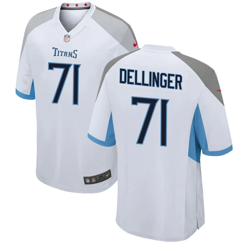 Garrett Dellinger Men's Nike White Tennessee Titans Custom Game Jersey
