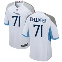 Garrett Dellinger Men's Nike White Tennessee Titans Custom Game Jersey