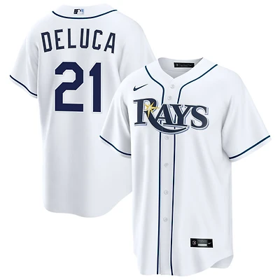 Jonny DeLuca Men's Nike  White Tampa Bay Rays Home Custom Replica Jersey