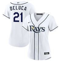 Jonny DeLuca Women's Nike  White Tampa Bay Rays Home Custom Replica 2.0 Jersey
