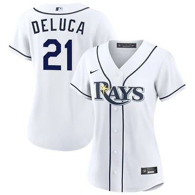Jonny DeLuca Women's Nike White Tampa Bay Rays Home Custom Replica 2.0 Jersey