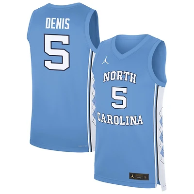 Isaiah Denis Men's Jordan Brand Carolina Blue North Carolina Tar Heels NIL Pick-A-Player Men's Basketball Jersey