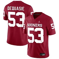 Reed DeQuasie Men's Jordan Brand Crimson Oklahoma Sooners NIL Pick-A-Player Football Replica Jersey