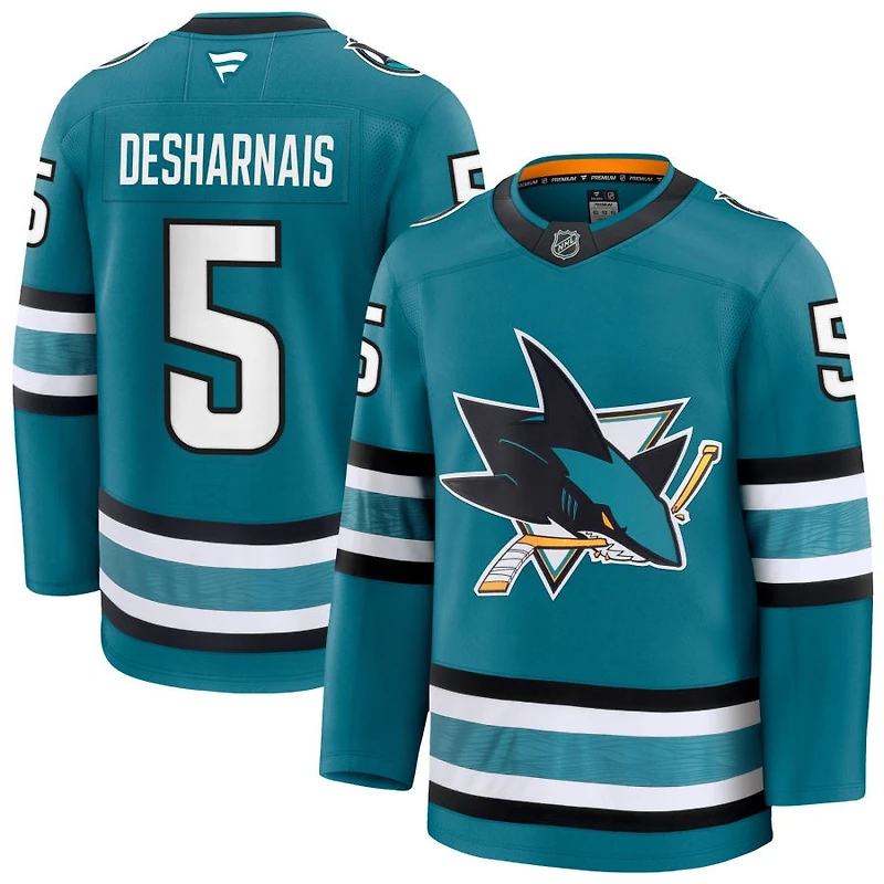 Vincent Desharnais Men's Fanatics Teal San Jose Sharks Home Premium Custom Jersey