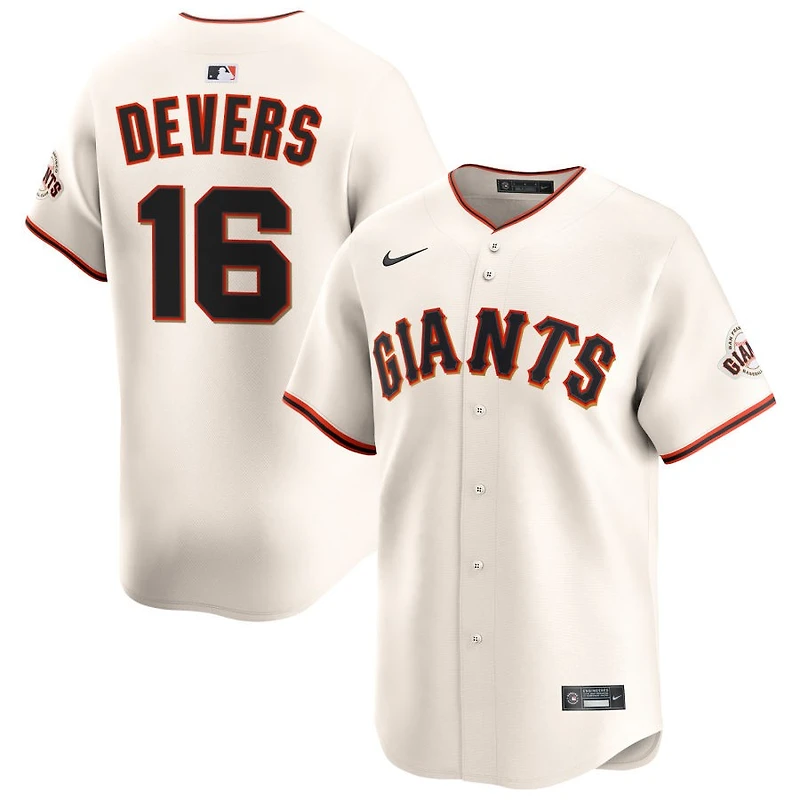 Rafael Devers Men's Nike Cream San Francisco Giants Home Limited Custom Jersey