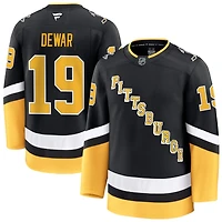 Connor Dewar Men's Fanatics Black Pittsburgh Penguins Alternate Premium Custom Jersey