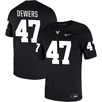 Justin Dewers Men's Nike Black Vanderbilt Commodores NIL Pick-A-Player Game Jersey