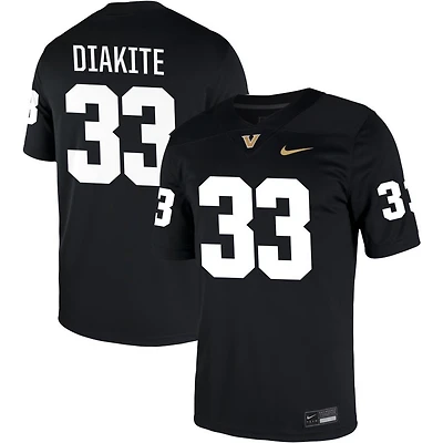 BJ Diakite Men's Nike Black Vanderbilt Commodores NIL Pick-A-Player Game Jersey