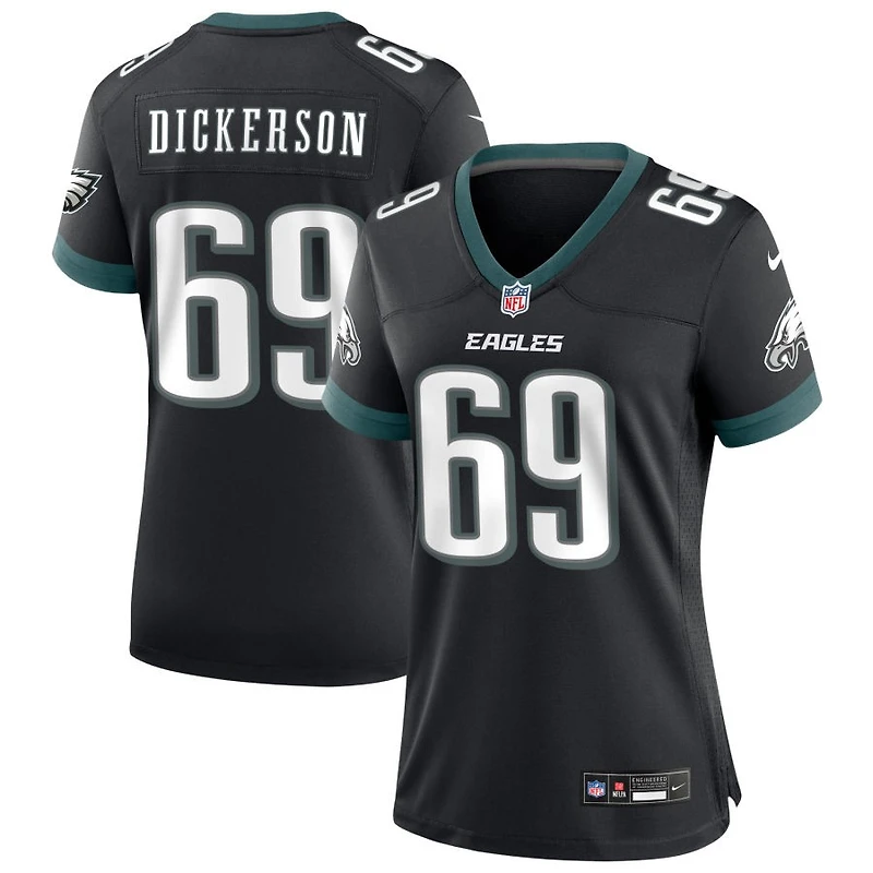 Landon Dickerson Women's Nike Black Philadelphia Eagles Alternate Custom Game Jersey