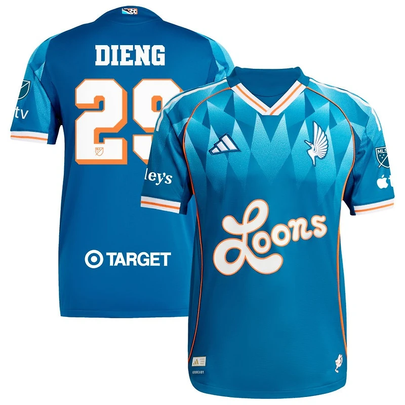 Mamadou Dieng Men's adidas Blue Minnesota United FC 2025 Third Authentic Custom Jersey