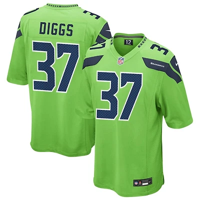 Quandre Diggs Men's Nike Neon Green Seattle Seahawks Alternate Custom Game Jersey
