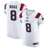 Stefon Diggs Men's Nike White New England Patriots Vapor Elite Custom Jersey