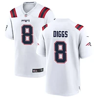 Stefon Diggs Men's Nike White New England Patriots Custom Game Jersey
