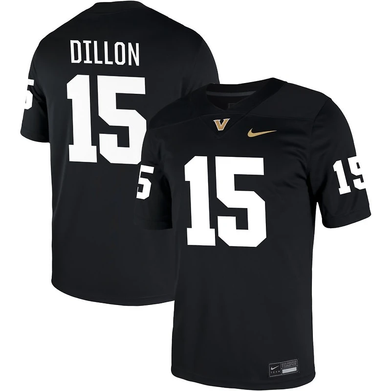 Jeremiah Dillon Men's Nike Black Vanderbilt Commodores NIL Pick-A-Player Game Jersey