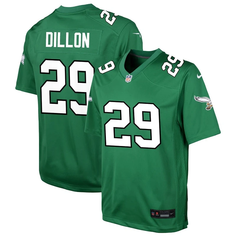 A.J. Dillon Youth Nike Kelly Green Philadelphia Eagles Alternate Custom Game Jersey