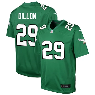 A.J. Dillon Youth Nike Kelly Green Philadelphia Eagles Alternate Custom Game Jersey