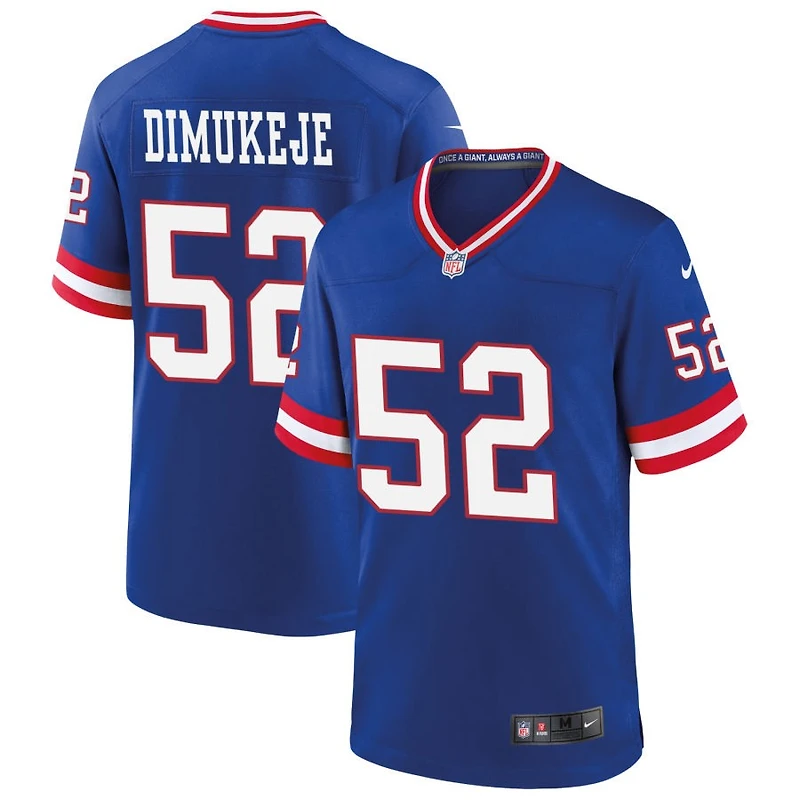 Victor Dimukeje Men's Nike Royal New York Giants Classic Custom Game Jersey
