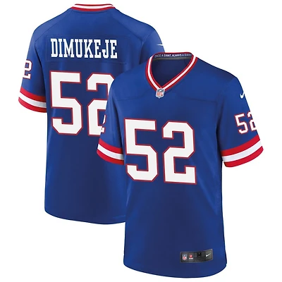 Victor Dimukeje Men's Nike Royal New York Giants Classic Custom Game Jersey