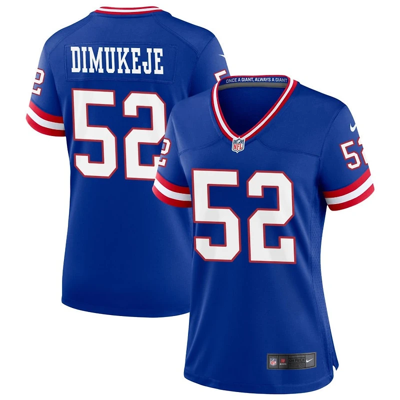 Victor Dimukeje Women's Nike Royal New York Giants Classic Custom Game Jersey