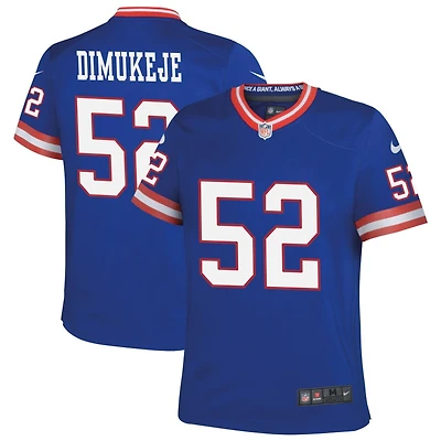 Victor Dimukeje Youth Nike Royal New York Giants Classic Custom Game Jersey